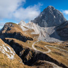 Mangart saddle in Slovenia