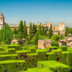 Alhambra Palace from Generalife Gardens in Spain