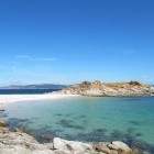 Beach along the Camino de Santiago Coastal Way walking trail in Spain