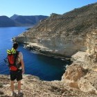 Hiker in Cabo de Gata Natural Park, Spain
