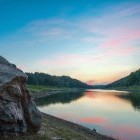 Minho River in Portomarin, Spain on the Camino Way