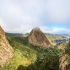 View of Ojila cliff in La Gomera, the Canary Islands