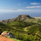 View of La Palma from Garajonay National Park in La Gomera, the Canary Islands