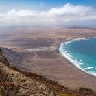 Calleta de Famara from Famara Cliffs in Lanzarote, the Canary Islands