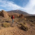 Hiker at Mount Teide in Tenerife, the Canary Islands