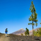 Hiker at Mount Teide in Tenerife, the Canary Islands