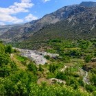 Aerial view of Trevelez village in the Alpujarras
