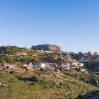 View of Chipude village and Mesa La Fortaleza in La Gomera, the Canary Islands