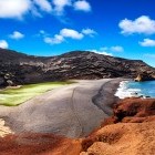 Volcanic crater near El Golfo in Lanzarote, the Canary Islands