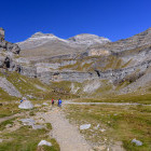 Group of hikers in Ordesa Valley, Mont Perdido, the Spanish Pyrenees