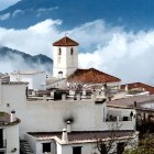 Village and church at Capileira in Spain