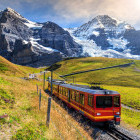 Train at Junfraujoch Station in Switzerland