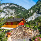 Wooden chalet in Murren, Switzerland