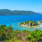Coastline of Kalekoy and Kekova Bay in Turkey