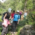 Trekkers in Darjeeling, India