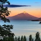 Osorno volcano and Lake Ilanquihue in Chile