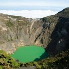 Irazu volcano crater in Costa Rica