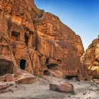Cave dwellings in Little Petra, Jordan