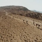 Hikers walking through Dana Biosphere Reserve in Jordan