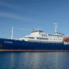 Exterior view of Plancius in Greenland.