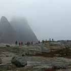Guests hiking in Scoresby Sound, Greenland.