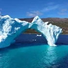 An ice archway in Greenland