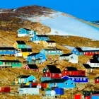 View of Ittoqqortoormiit Village, in Greenland