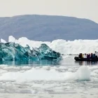 A Zodiac in Scoresby Sound, Greenland