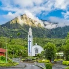 Cilaos town in Reunion Island