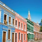 A colourful street in Bogota, capital city of Colombia.