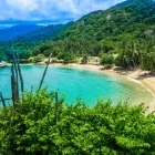 View of San Juan Beach in Tayrona National Park, Colombia.