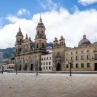 View of a square in Bogata, Colombia.