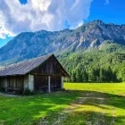 Abandoned hut in Mount Dobratsch, Villach, Carintha, Austria.