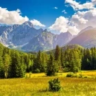 Valley in the Julian Alps, Slovenia.