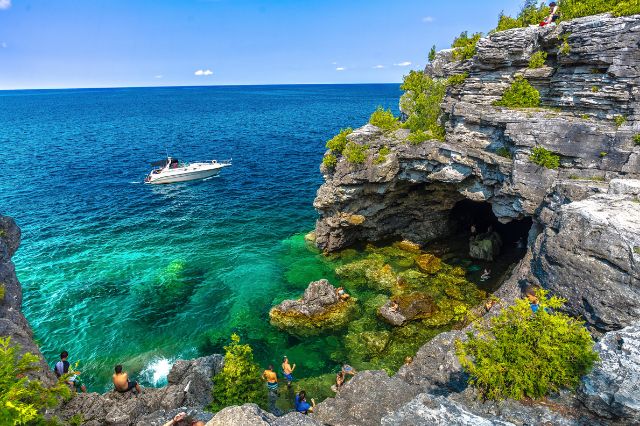 Bruce Peninsula boat in harbour