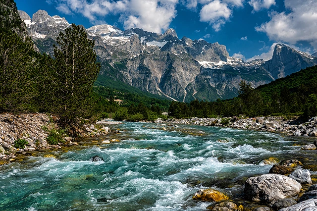 River in Theth National Park, Albania