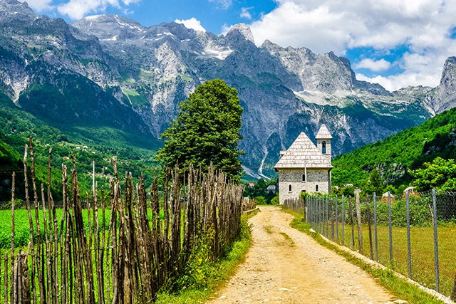 Theth Valley in the Valbona Alps, Albania