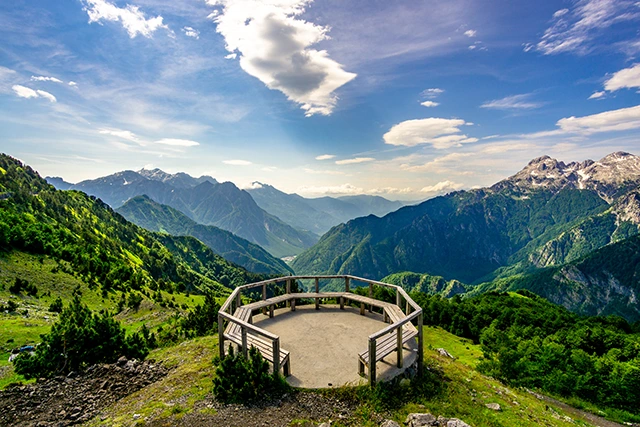 View from the Valbona Alps in Albania