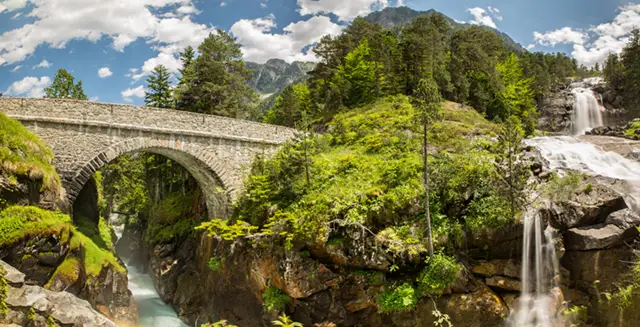 Pont d'Espagne Bridge in the French Pyrenees