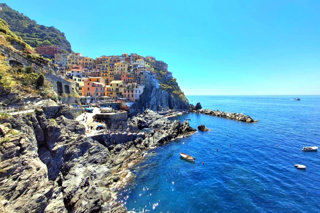 View of Corniglia in Italy.