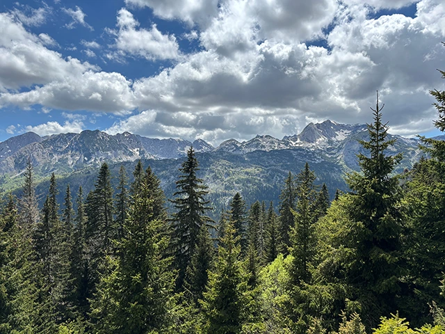 Views from the path to Crvena Greda in Durmitor National Park, Montenegro.
