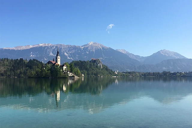 Lake Bled in Slovenia.
