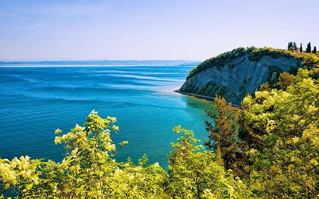 Piran coastline in Slovenia.