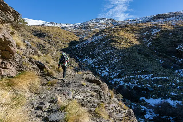 Hiker in the GR7, Andalucia, Spain