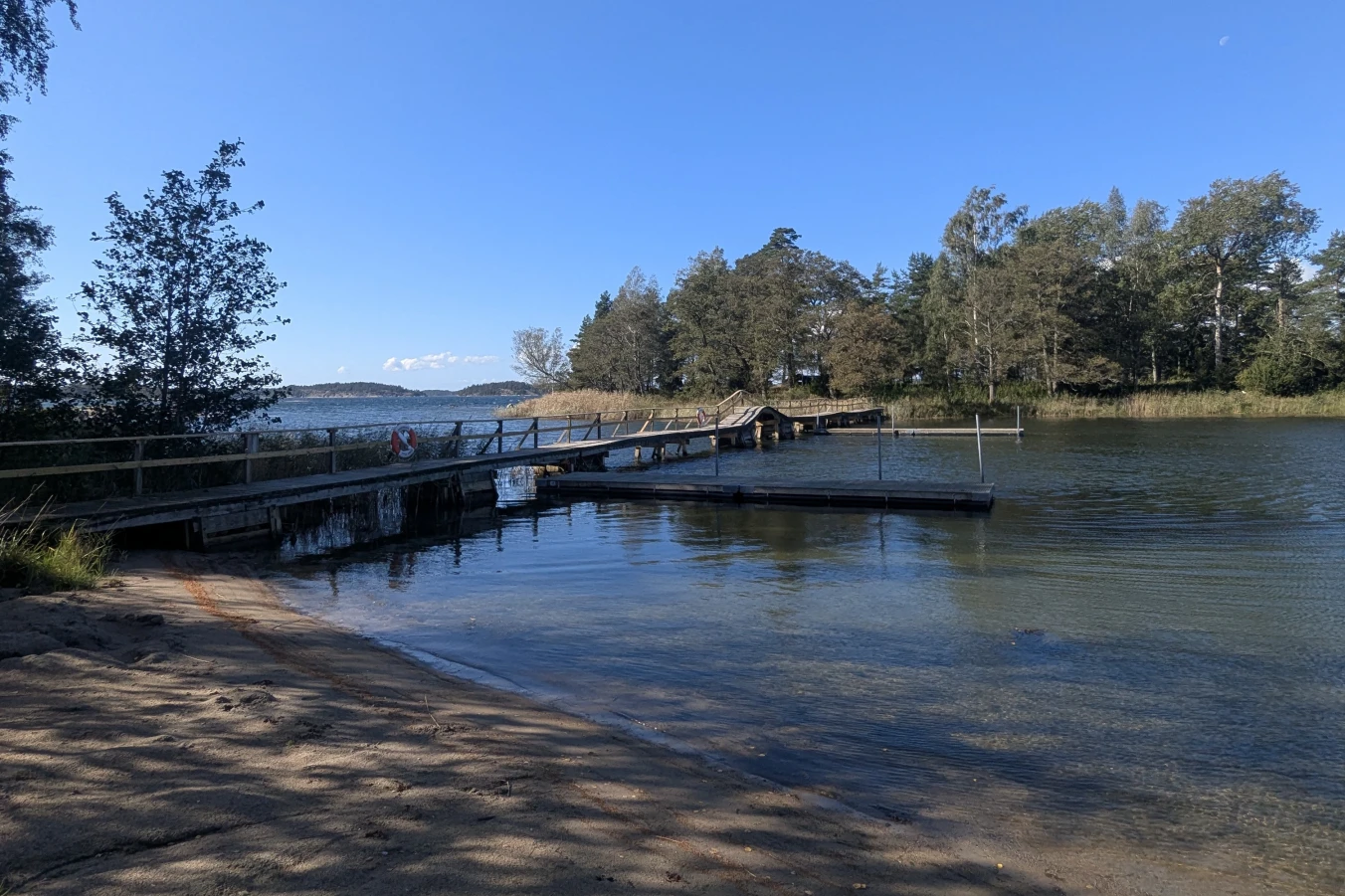 Beach on Orno Island in the Stockholm Archipelago in Sweden.