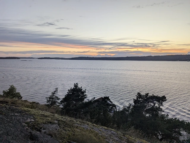 Sunset in Dalaro on the Stockholm Archipelago in Sweden.