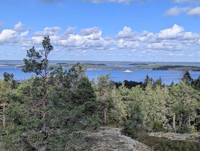 View from Telegrafberget Tower in the Stockholm Archipelago in Sweden.