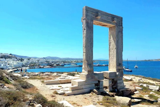 The temple of Apollo in Naxos, Greece.