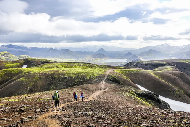 Walkers in Iceland.