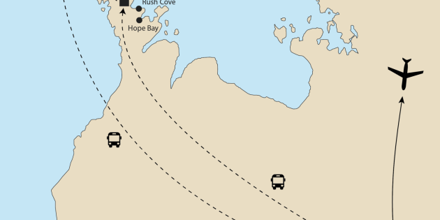 Route map for Bruce Peninsula Hike